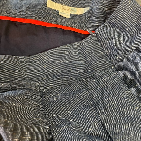 Boden pleated chambray a-line skirt. Size 8R. - Picture 4 of 5